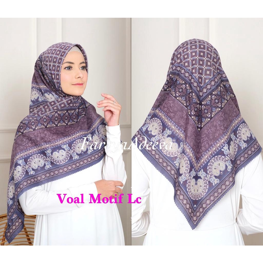 SEGI EMPAT MOTIF TERBARU HIJAB SEGI EMPAT MOTIF DEENAY  LASERCUT  TERMURAH DAN TERLARIS NAYLA HIJA'B-ALBATIK DENIM