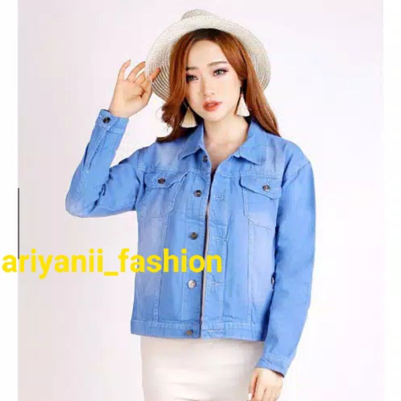 JAKET JEANS BIONDY WANITA JACKET CROP DENIM CEWEK MURAH JINS CEWE JAKET ORIGINAL Korean Style