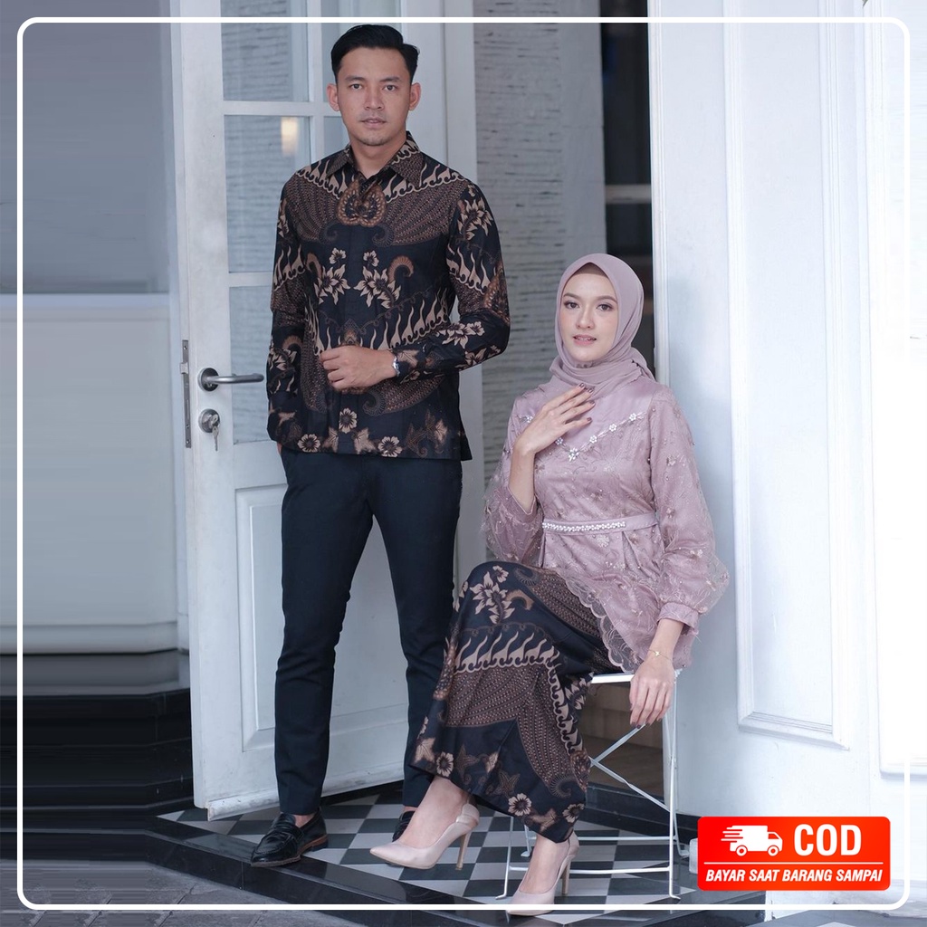 READY Produk terbaru Batik Kebaya Couple Fujina Payet Tulle mutiara /Kebaya Tunangan / Kebaya Wisuda/ Couple Kondangan /sragaman bridesmaid