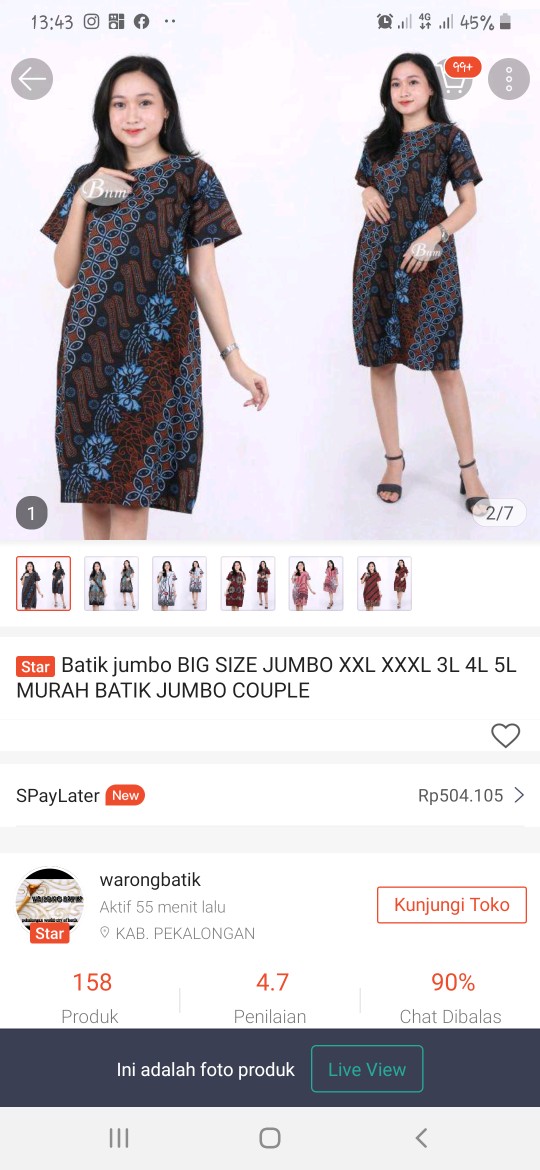 Batik Jumbo Big Size Jumbo Xxl Xxxl 3l 4l 5l Murah Batik Jumbo Couple