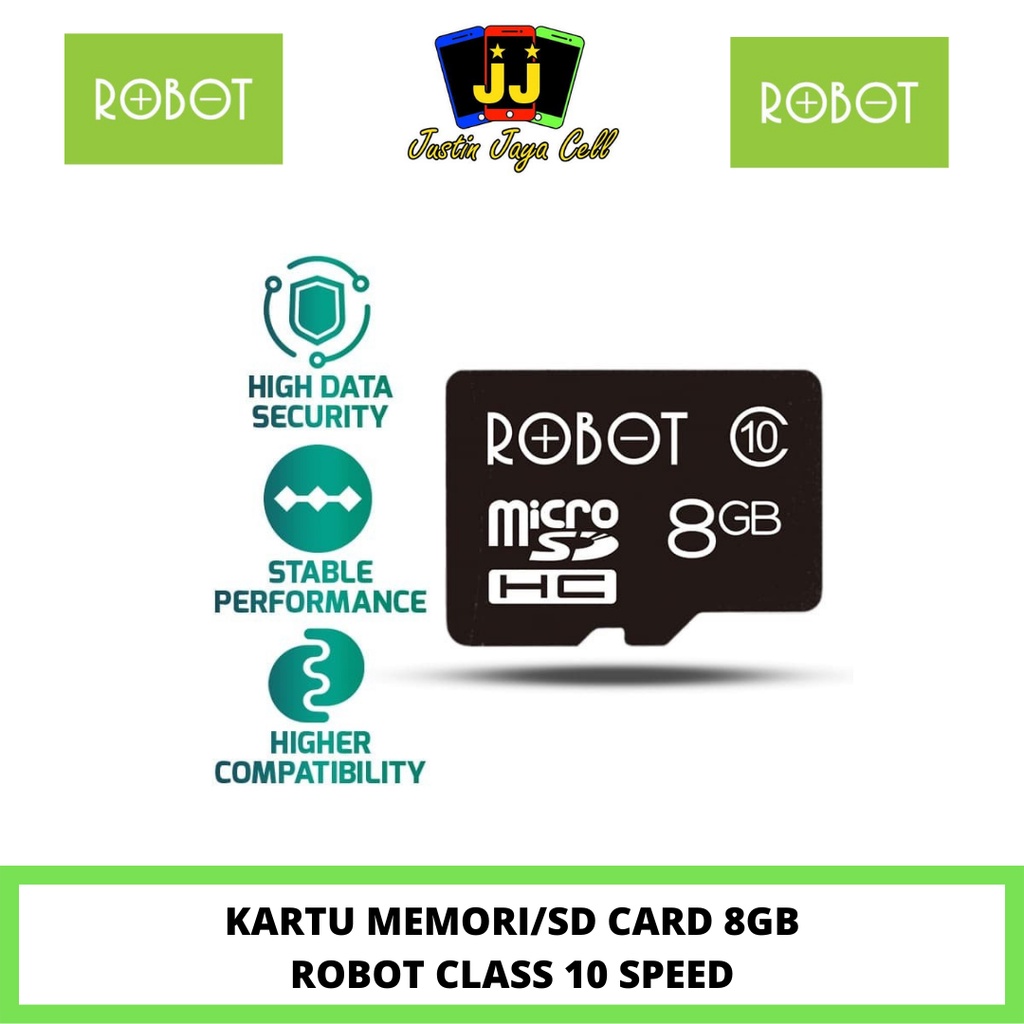 ROBOT KARTU MEMORI/ MEMORY CARD/ MICRO SD 8GB CLASS 10 SPEED