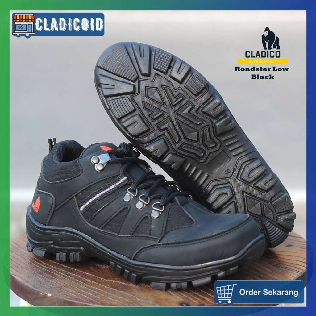 SEPATU SAFETY PRIA UJUNG BESI ORIGINAL CLADICO ROADSTER LOW SAFETY PENDEK KERJA LAPANGAN, OUTDOOR