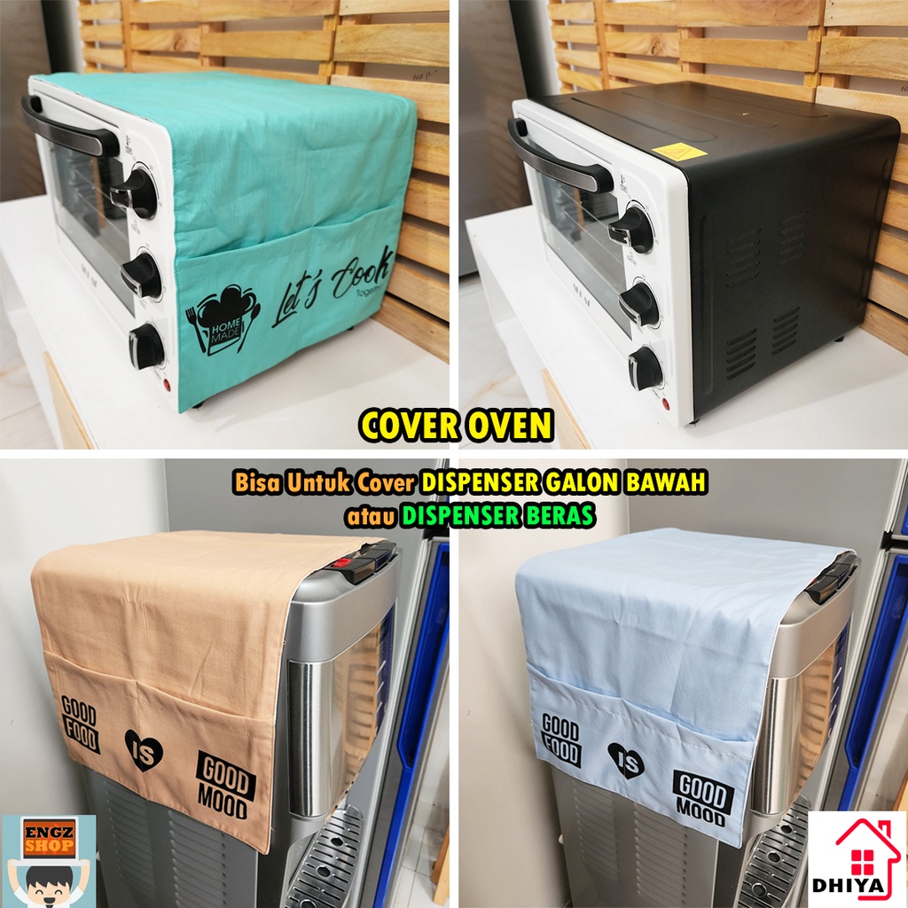 Sarung Oven/Microwave Polos Cover Dispenser Quotes Minimalis