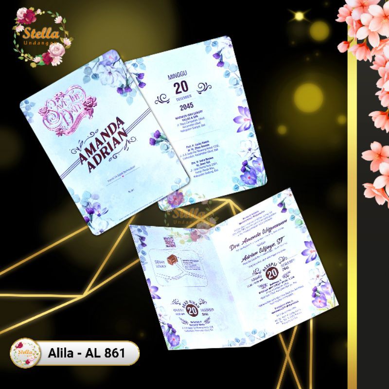blanko undangan  alila 861 Pink / Blangko Undangan murah