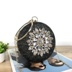 BQ 3517 CR 7804 GI 0096 RISCE TAS CLUTCH PESTA BULAT BERLIAN IMPORT WANITA CEWEK PEREMPUAN JAKARTA BATAM JT LT 2082 EL 5567