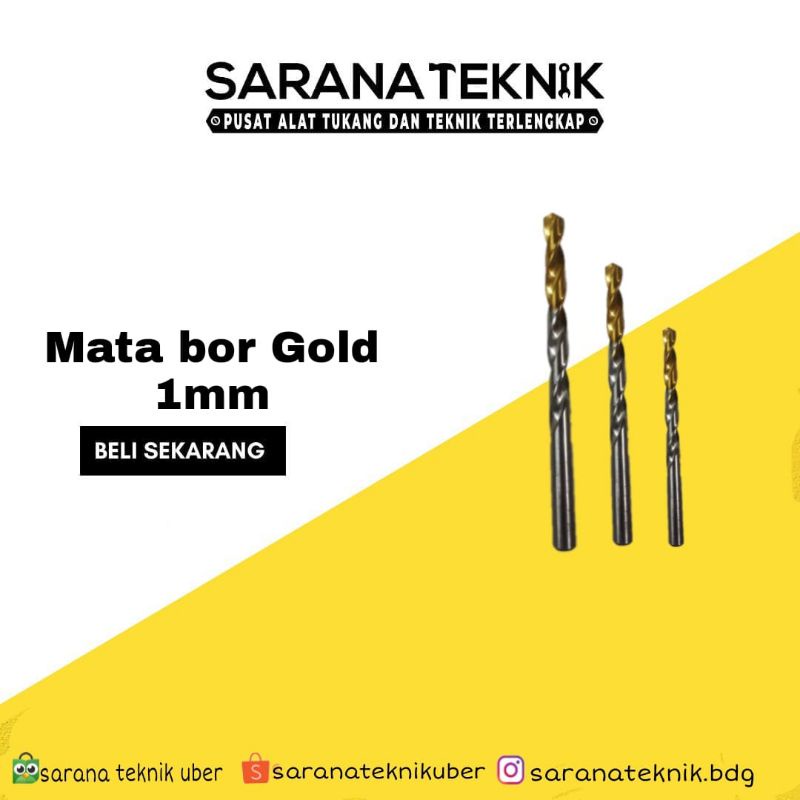 Mata Bor Gold P-Drill HSS 1.0mm / Mata bor gold 1mm /Mata bor gold hss