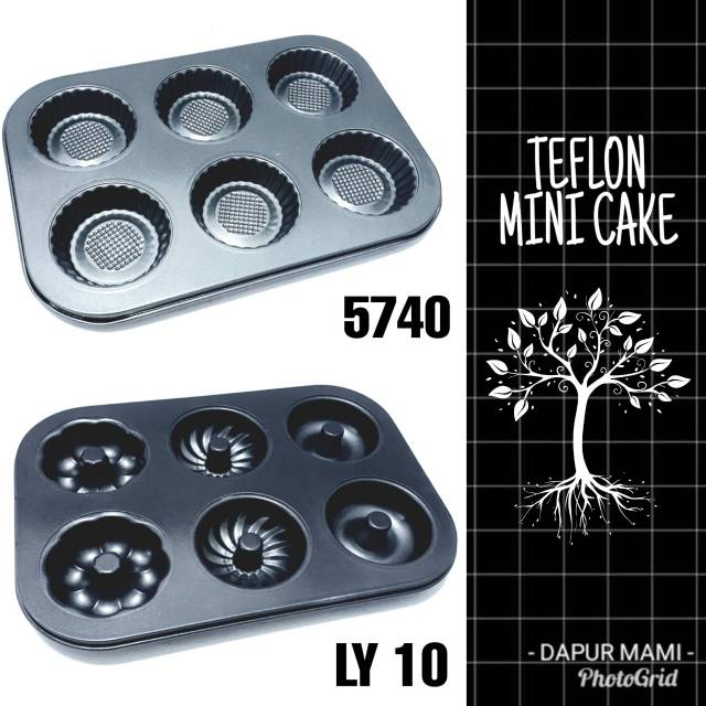 DAPURMAMI Loyang Teflon Mini Cake Pie 6 Lubang