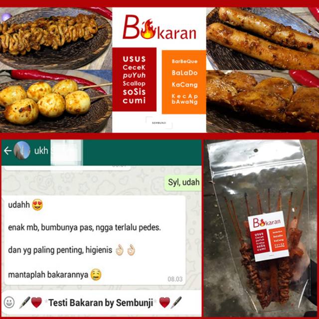 

Bakaran BASO IKAN / TELUR PUYUH / SOSIS / SCALLOP (Tipe B)