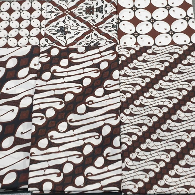 Kain Batik H Santoso AAA motif Kawung Parang Bunga Putih / Jarik Jogjaan / Kain Soga Genes Jarik Solo / KAIN JARIK BATIK