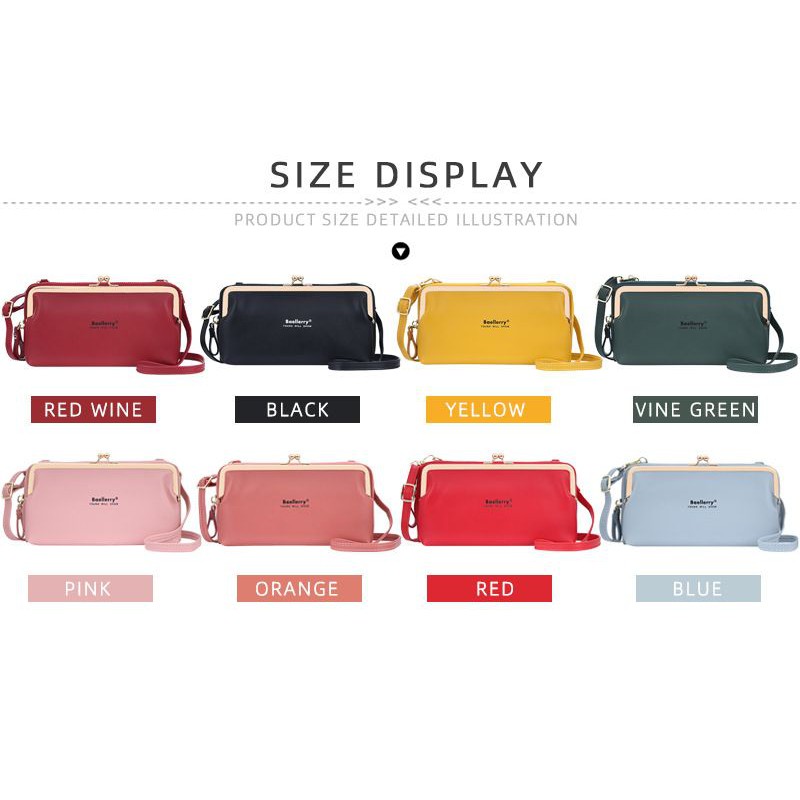 BAELLERRY N8102 Tas Selempang Wanita Bahan Kulit PU Leather Premium WATCHKITE WKOS