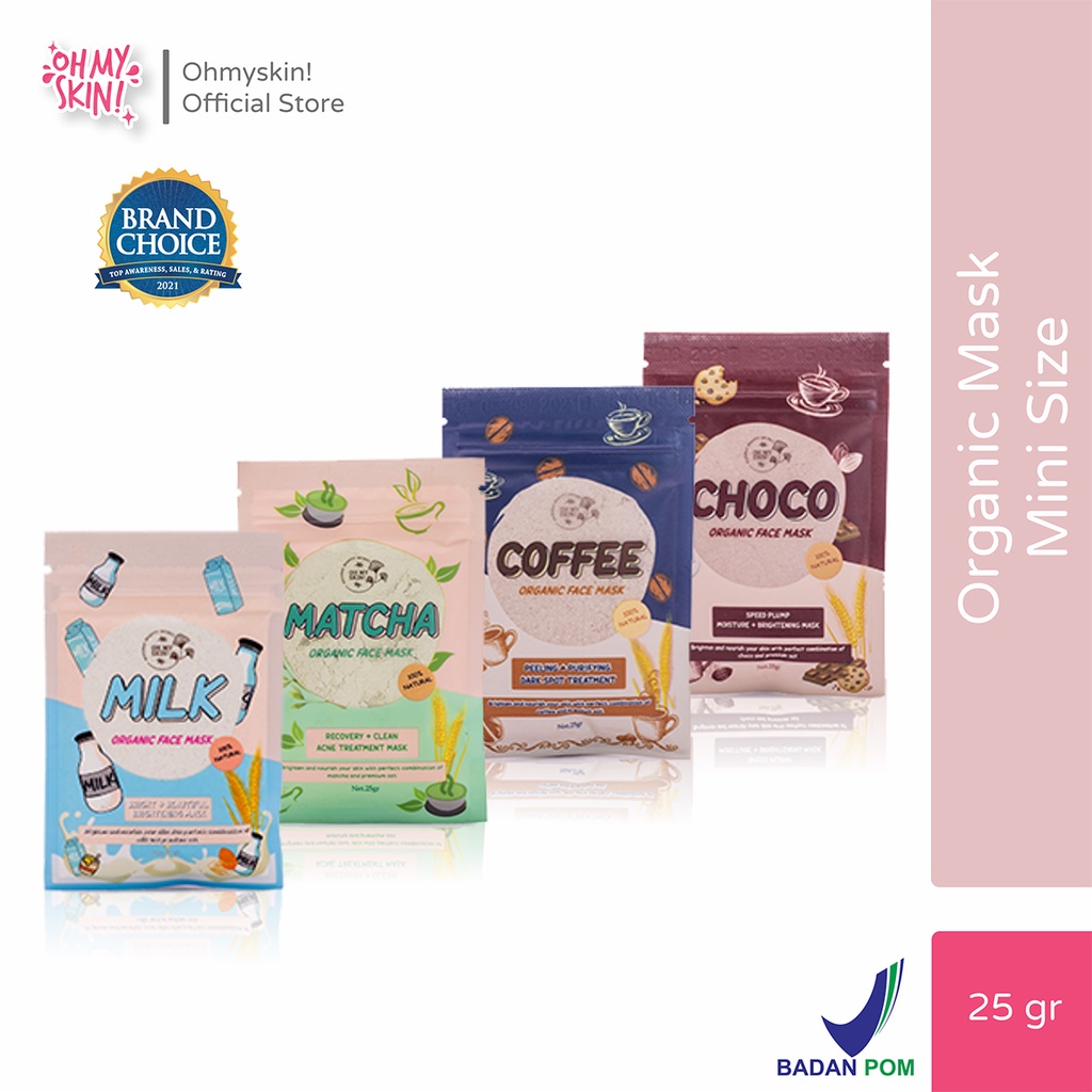 Oh My Skin Masker organik BPOM MINISIZE 25gr