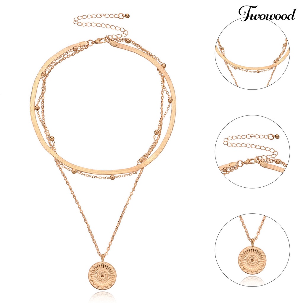 Kalung Choker Multilayer Gaya Punk Hip Hop Untuk Wanita