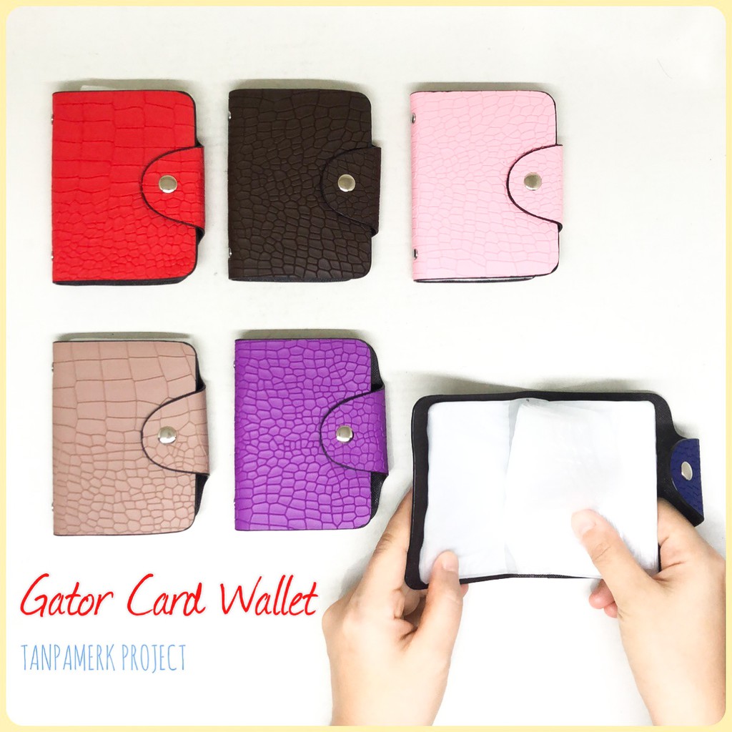 dompet original kartu TanpaMerk gator card wallet dompet kartu dompet murah