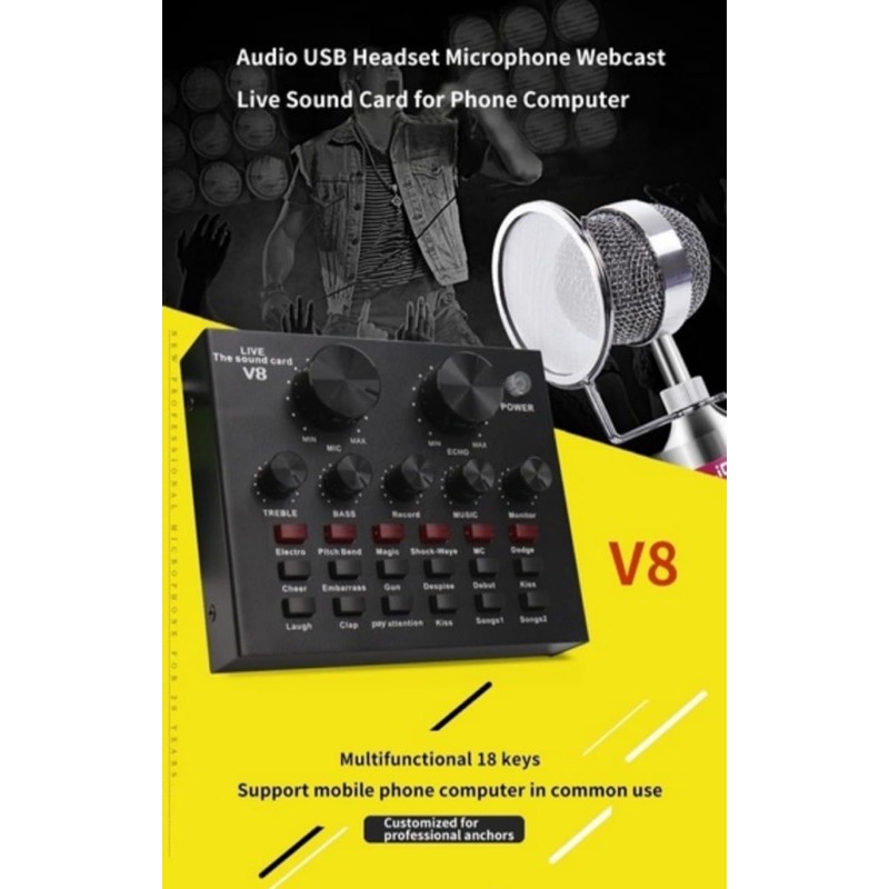 SOUNDCARD AUDIO USB EXTERNAL EFEK SUARA ELEKTRONIK