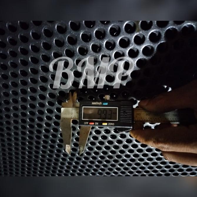 plat lubang/perforated besi ukuran 0.8mm lubang 6mm,12 m-lubang 10mm
