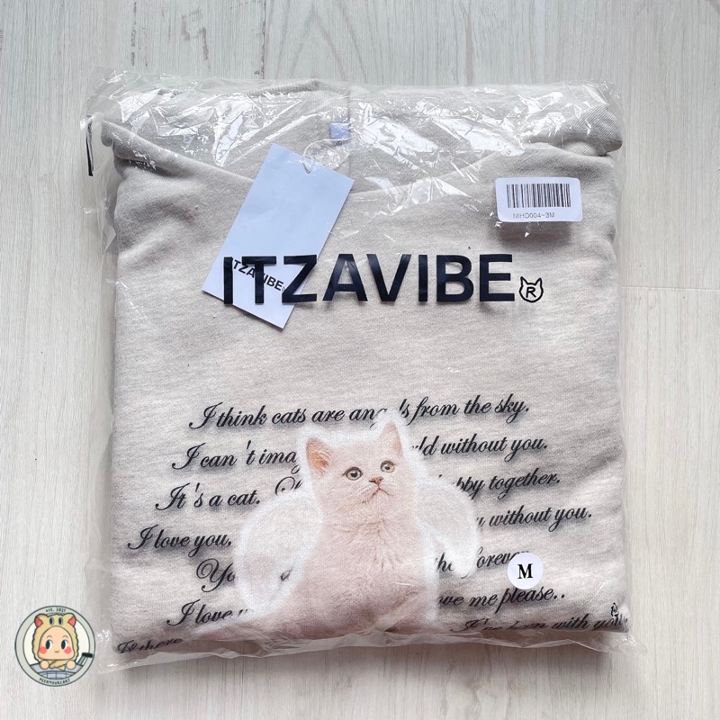[READY INA - PILIH KURIR JNE] Itzavibe Angel Cat Hoodie Oatmeal Original | Itz A Vibe NCT Dream Jeno