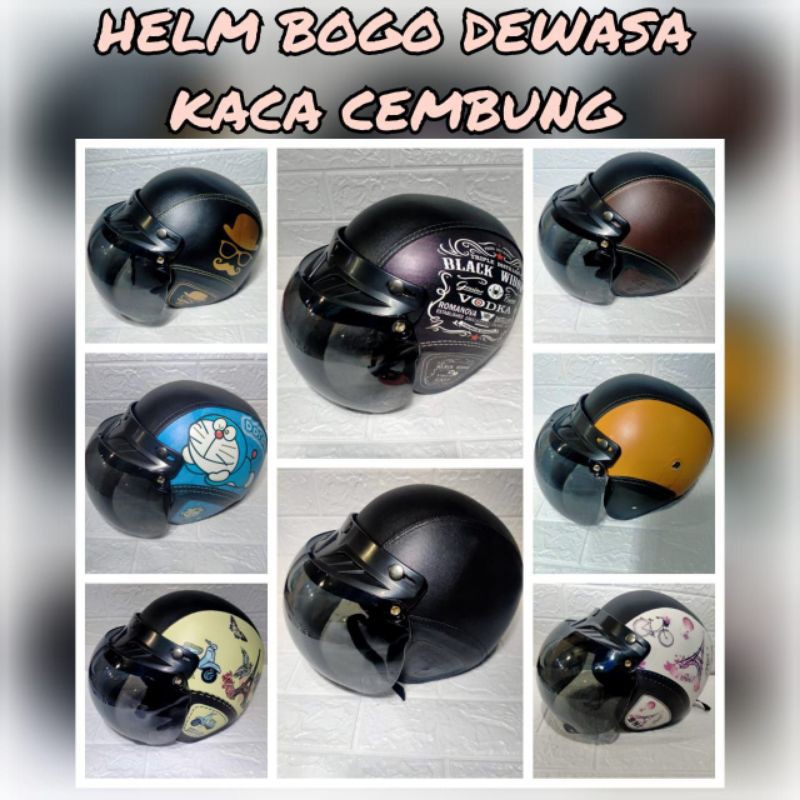 helm bogo dewasa kaca cembung