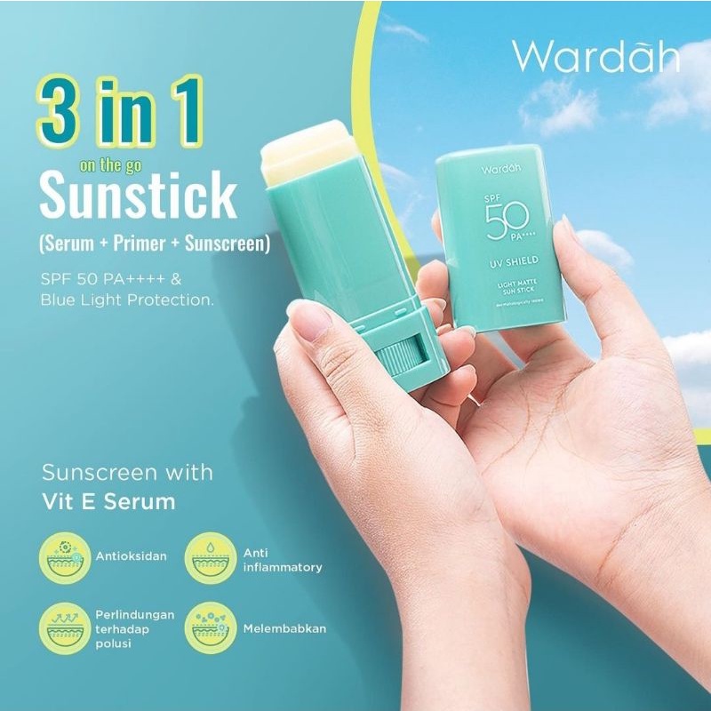 Wardah UV Shield Light Matte Sun Stick 22 g