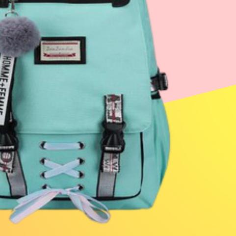 ♘ TAS SEKOLAH ANAK PEREMPUAN LAKI-LAKI RANSEL FREE GANTUNGAN ✨HSD✨ - Hitam ▲