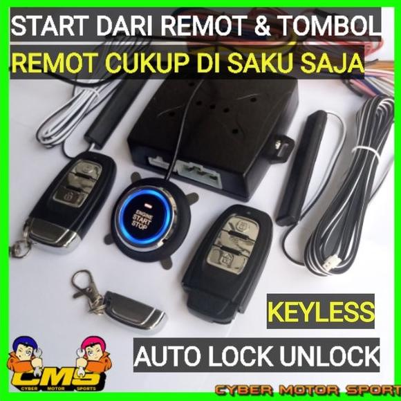 alarm mobil RFID plus start stop engine button remot keyless entry
