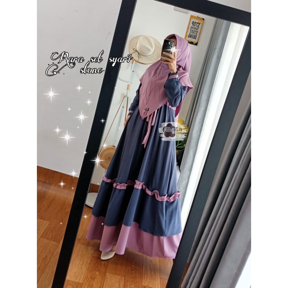 GAMIS RARA SET SYARI BY ATHATA EXCLUSIVE LD 105 KUALITAS PREMIUM