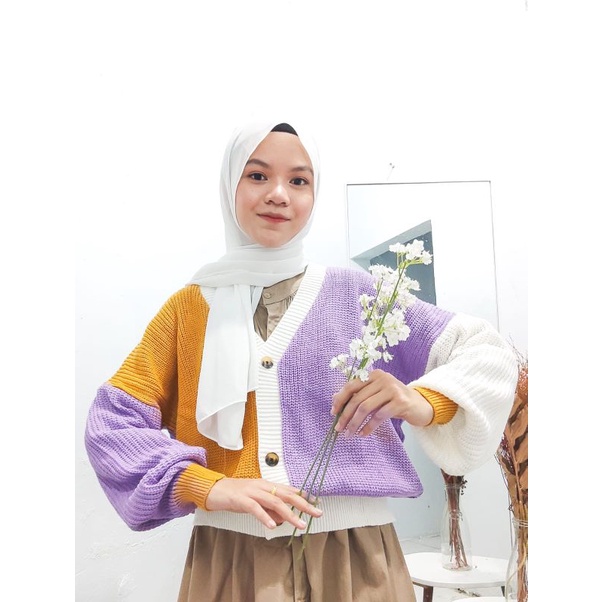 CARDIGAN RAJUT TWIST COMBO MIX RAJUT 7 GATE PREMIUM