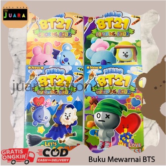 678 - Buku Mewarnai Anak BT21 BTS / Coloring Book ukuran 24cm x 15.5cm