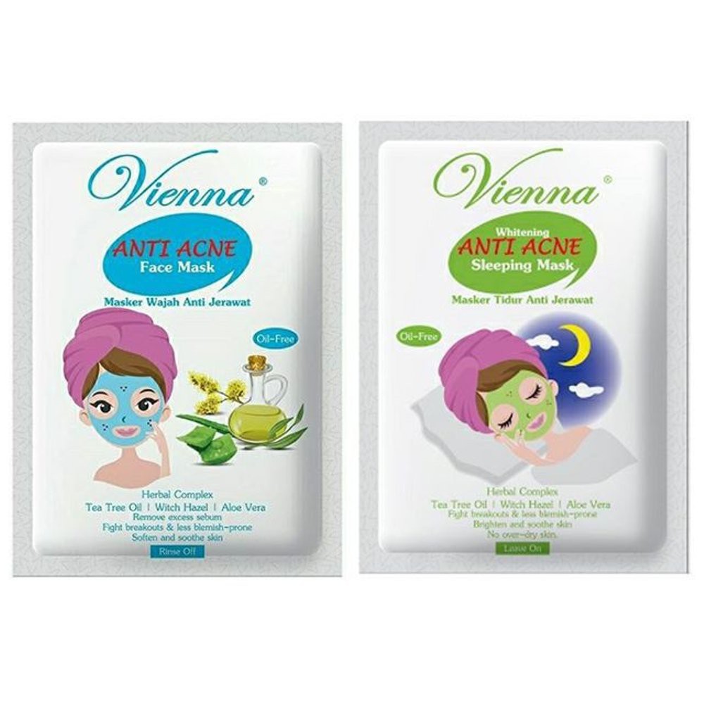 Jual VIENNA Anti Acne Face Mask 15mL Shopee Indonesia