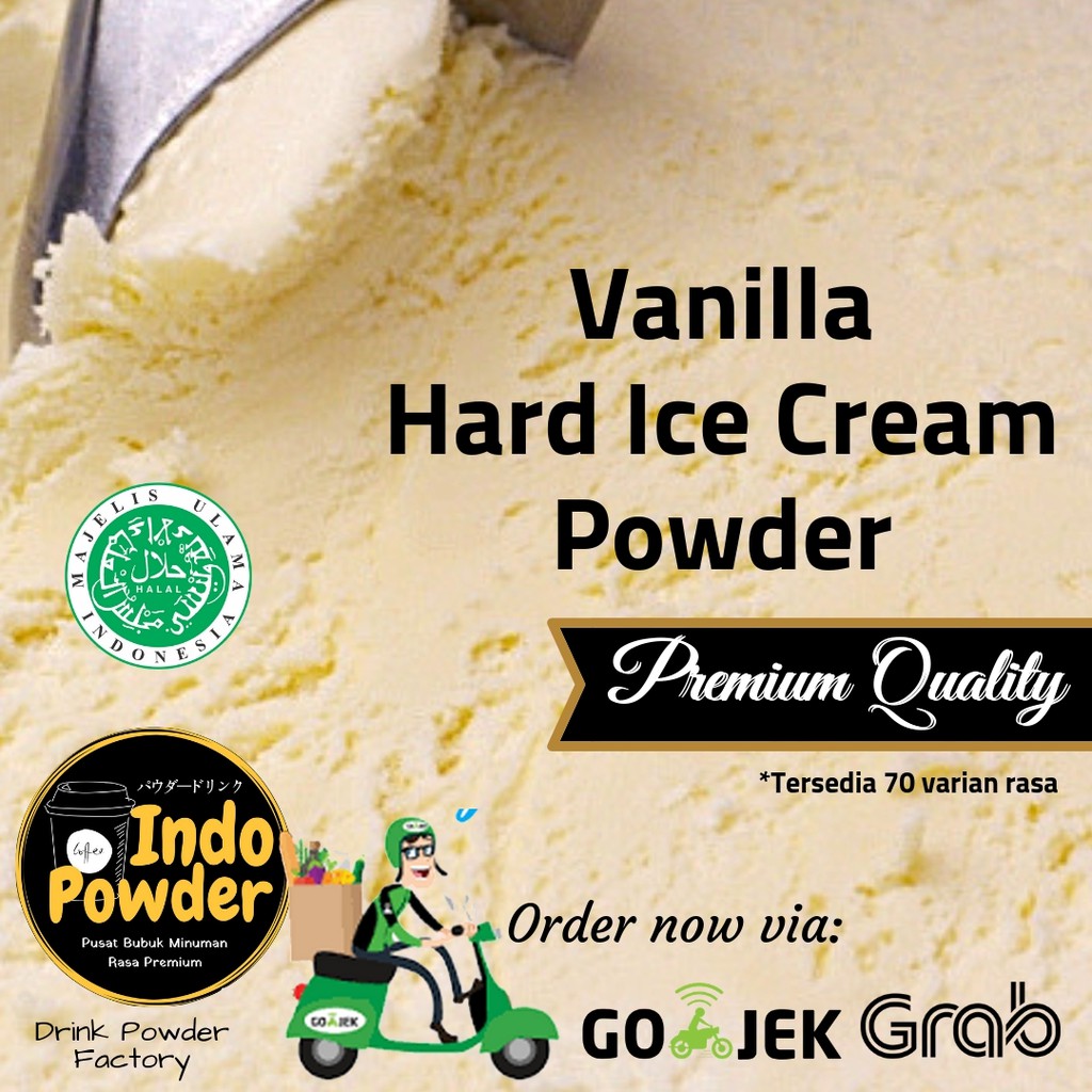 Vanilla HARD ICE CREAM Powder 1Kg - Bubuk Ice Cream Vanilla 1Kg - Bubuk Es Krim