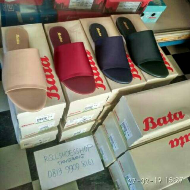 BATA Sandal Wanita ZORA (NAVY,CREAM,HIJAU,MAROON)