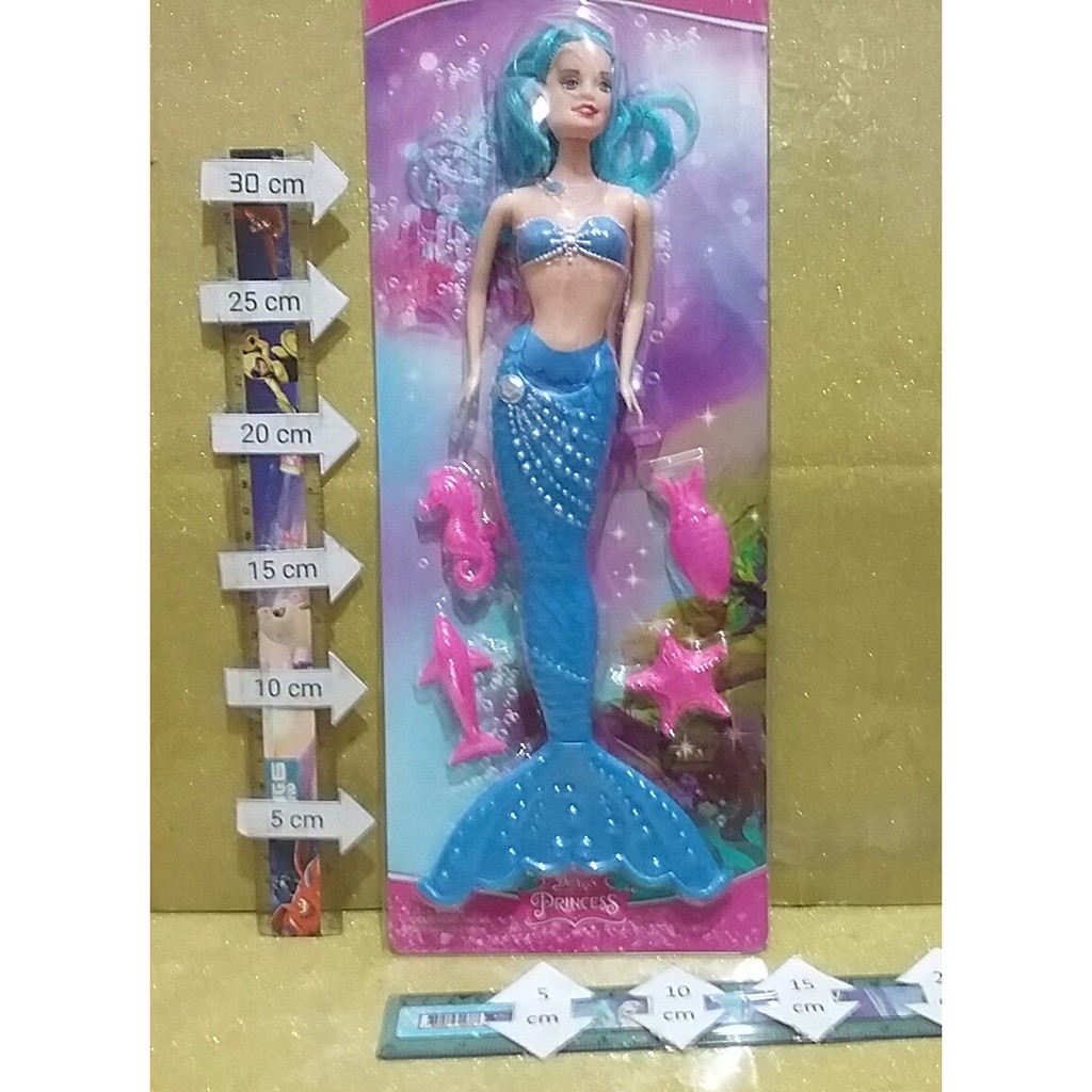 boneka barbie putri duyung /mermaid plus llampu di ekor