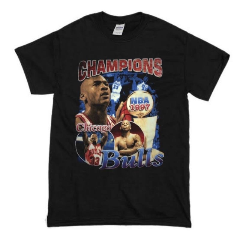 KAOS VINTAGE Champions Bulls BLACK | T-SHIRT Champions Bulls | KAOS Champions Bulls