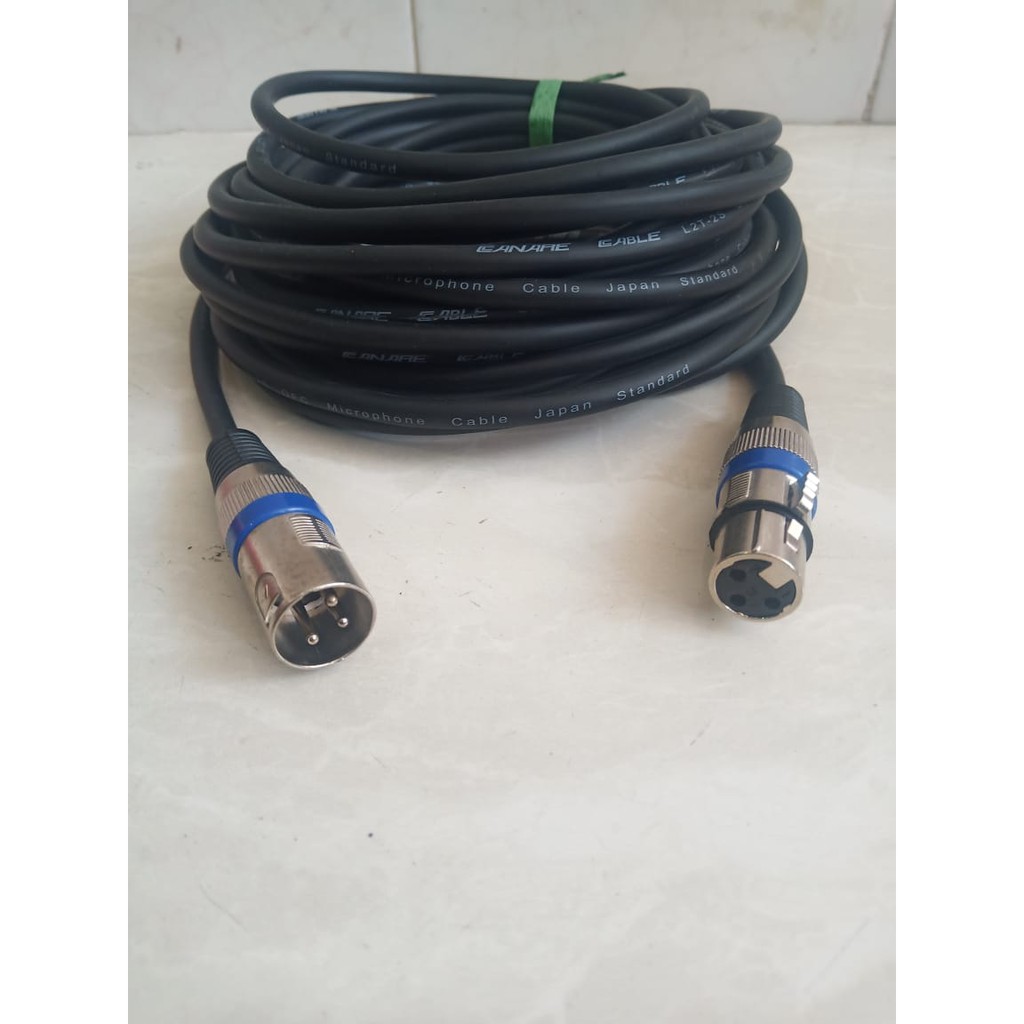 kabel mic cnare hitam jack canon male to canon female panjang 20M