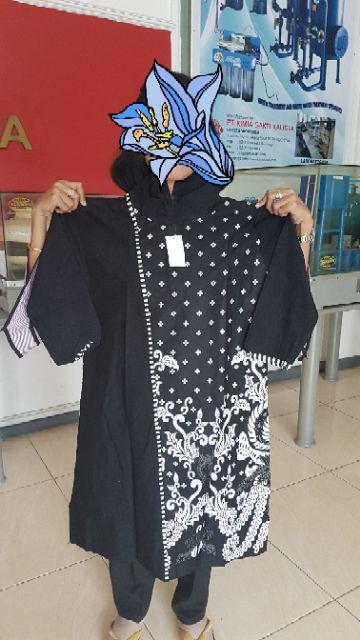 [ Terbaru ] Tunik Batik Serut Palem Lawasan Katun Halus Allsize Ld 105cm