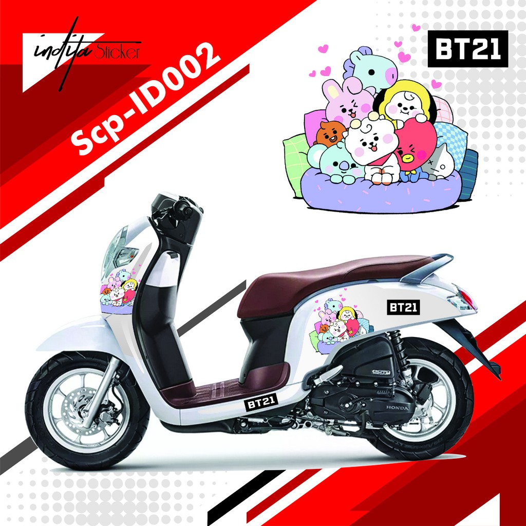 Sticker Motor BT21 SEMUA MERK MOTOR Cutting Stiker BTS