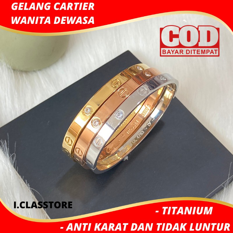 Gelang aksesoris fashion perhiasan titanium asli wanita korea keren kualitas terbaik anti karat