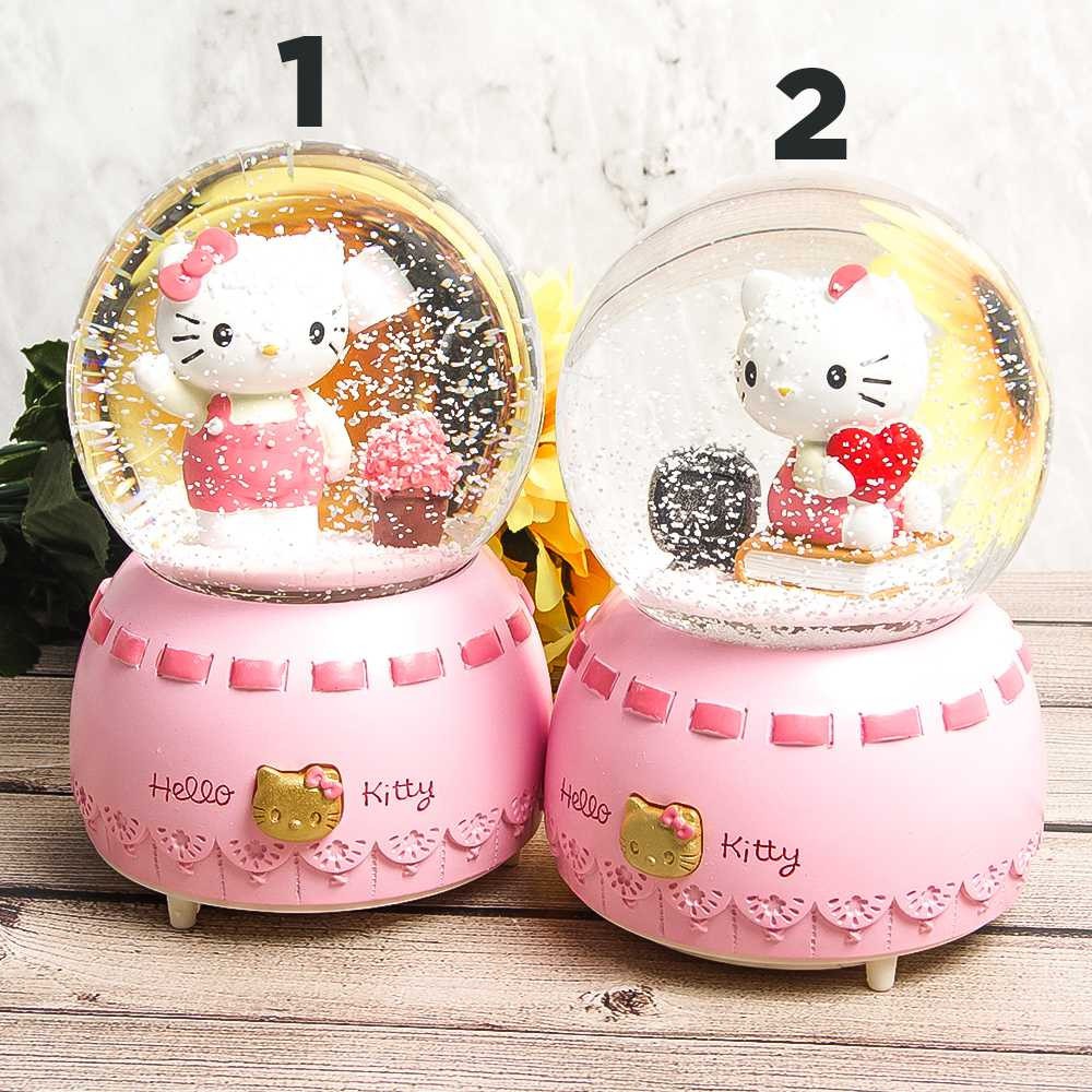 Pajangan Snowball Music Salju or Bola Kristal Hello Kitty Paling Keren Murah dan Laris