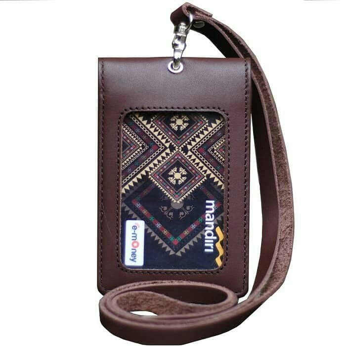

READY holder id card genuine leather ( tempat kartu kulit asli ada magnet) - Cokelat Muda TERLARIS