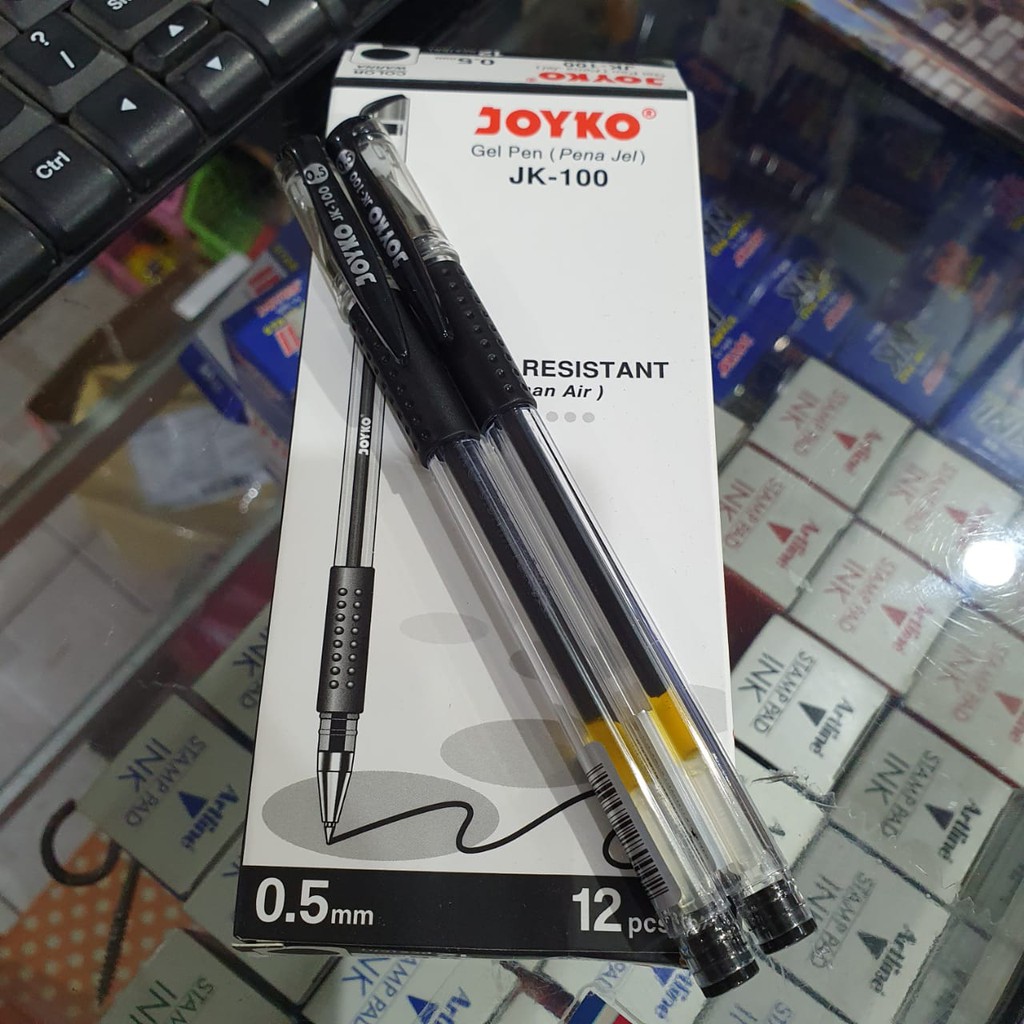 

ATK9 GEL PEN / PULPEN JOYKO JK 100 HITAM DAN BIRU LUSINAN