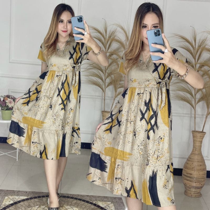 DRESS DASTER KIMONO || DASTER KIMONO || BUSUI FRENDLY || KIMONO MOTIF