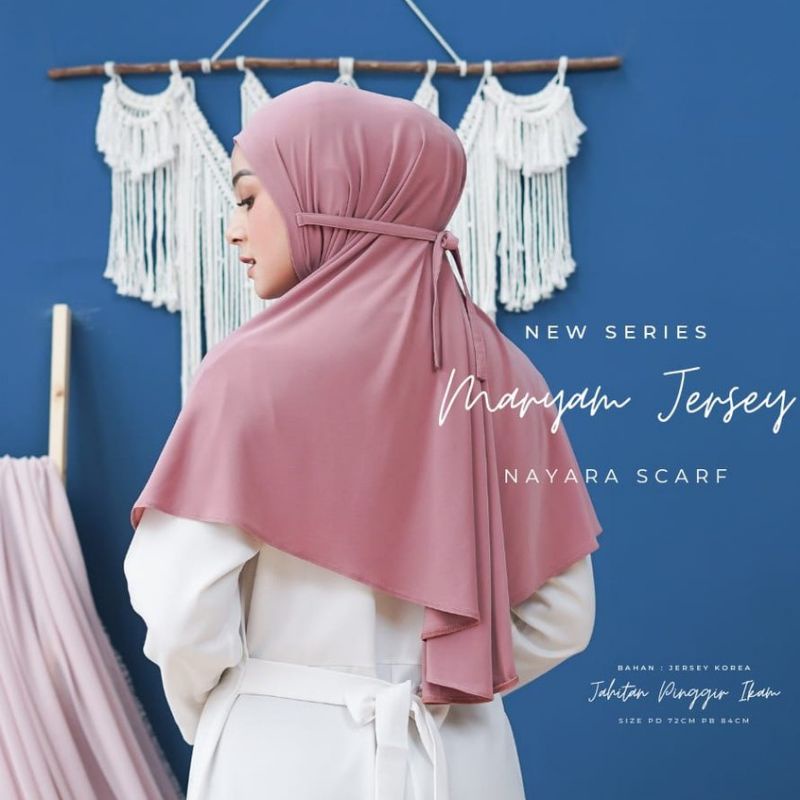 hijab bergo hijab maryam premium hijab tali hijab bahan  jersey korea nayarascarf emzawa-3