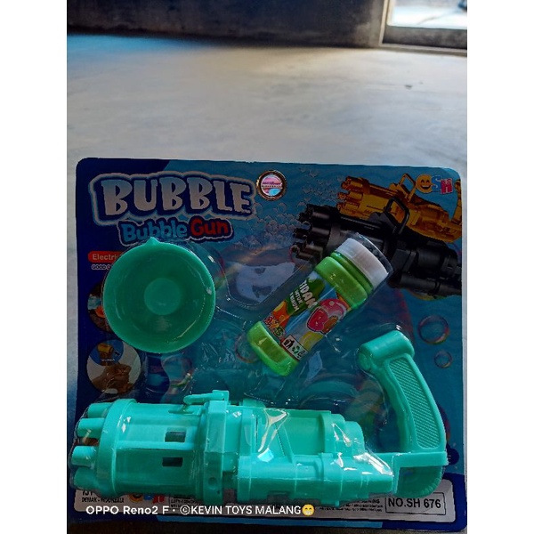 SH 676 Mainan pistol Bubble Elektrik Bentuk machine / Gelembung Bubble tembak anak balon bubble gun