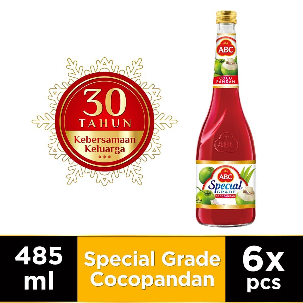 

PROMO ABC SIRUP SPECIAL GRADE COCOPANDAN 485 ML - MULTI PACK 6 PCS TERMURAH