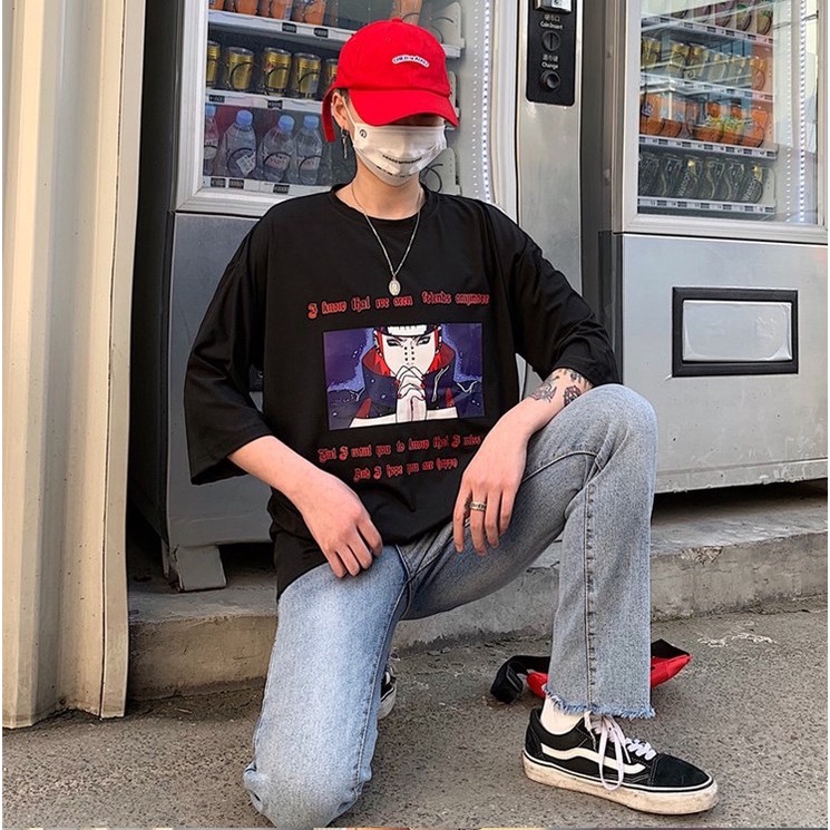 BRIGO Kaos Oversize Naruto Help anime II Kaos Jumbo Size Pria &amp; Wanita II Kaos Oversize Print DTF