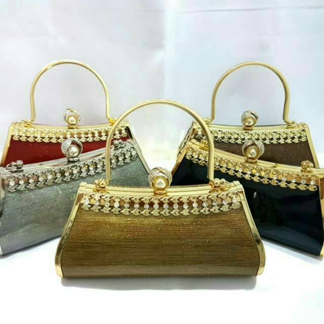 Best Seller! Tas Pesta Farnell Wanita Clutch Kondangan Import Glitter Glossy 2745/2923