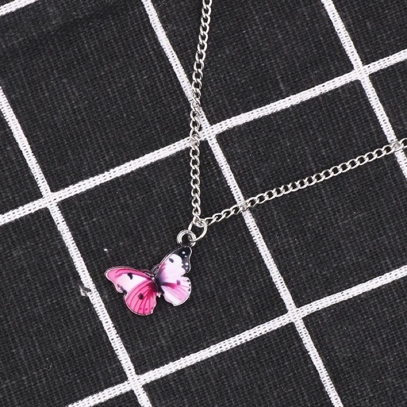 Kalung Wanita Korea Motif Kupu-kupu Fashion Aksesoris Korea Murah Aesthetic