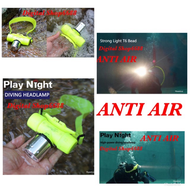 PAKET Senter LED &amp; Lampu Kepala ANTI AIR Tactical CREE  PN-T22