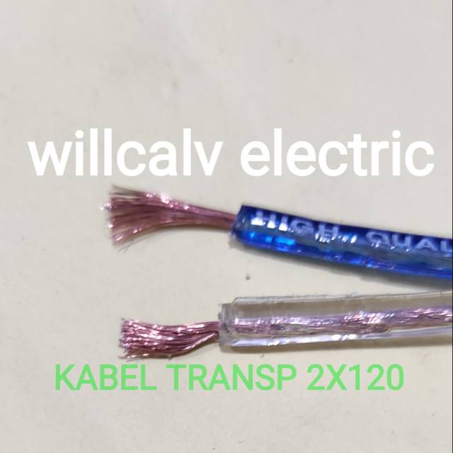 KABEL TRANSPARAN 2X120 - KABEL AUDIO 2X120 TEMBAGA HARGA PERMETER BISA DI SOLDER