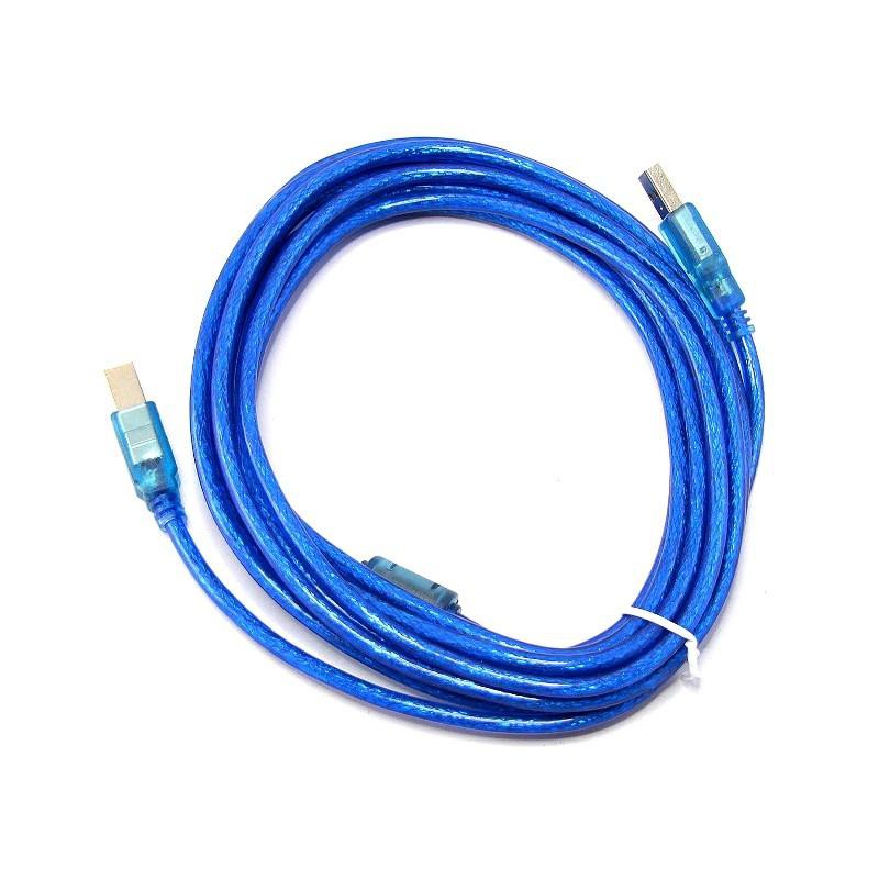 KABEL PRINTER USB R-ONE BIRU TRANSPARAN HQ UNIVERSAL-KABEL USB PRINTER MURAH PANJANG 5 METER - TEKNO KITA