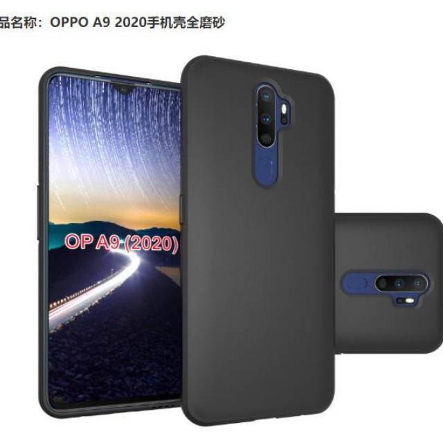 OPPO A9 2020 CASE HANDPHONE PREMIUM SOFT CASE HANDPHONE BLACK